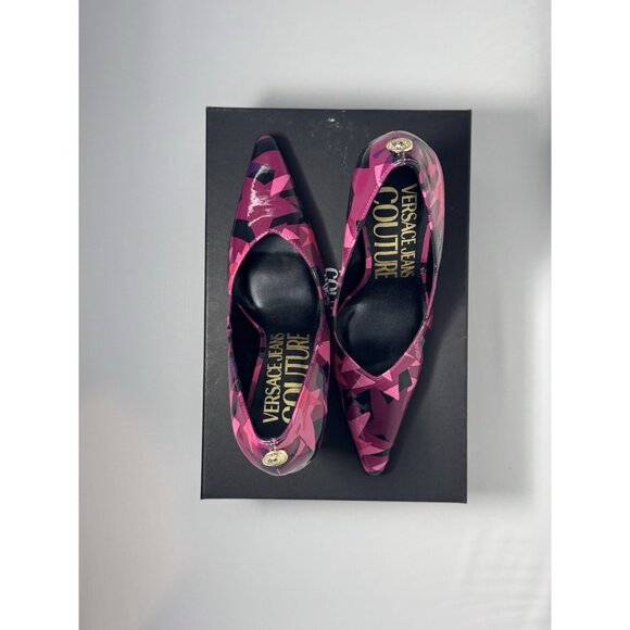 The Versace Jeans Couture Sadie Geometric Patent Pumps Shoe Size 5  EU35 - Picture 9 of 15